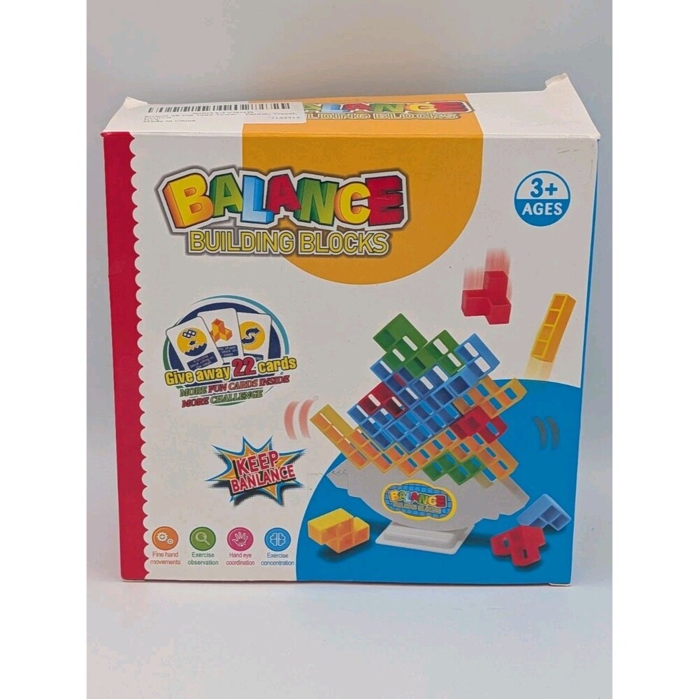 Balance Building Blocks Tower Game 48 Pieces Tetra Tower Learning Toy